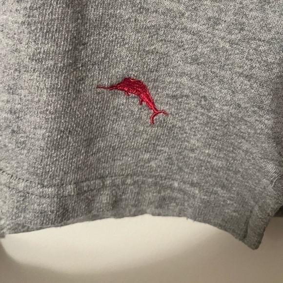 Tommy Bahama Gray Fleece Pullover Marlin Logo Sweatshirt crewneck sweater - Picture 8 of 12
